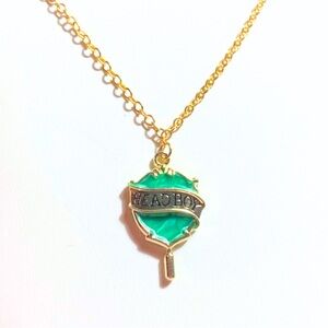 Necklace Head Boy Slytherin Harry Potter Hogwarts Gold Tone Enamel Wizard Magic